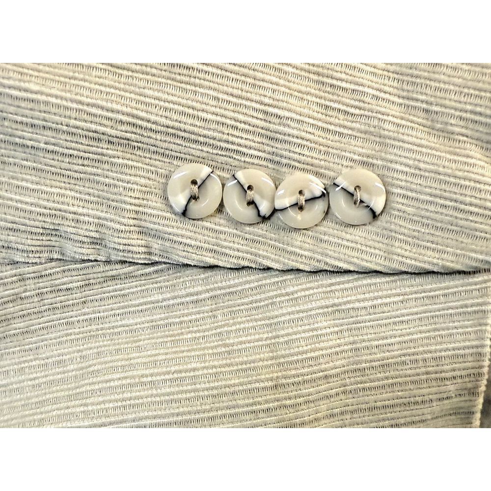 Franky Max Men's Corduroy Sport Coat L Khaki Embroidered Embellished Motto READ - Picture 12 of 16